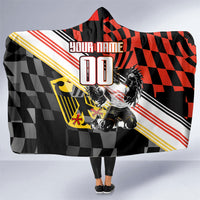 Personalized Germany Football Hooded Blanket Deutschland Power Eagle Mascot - Championship Spirit