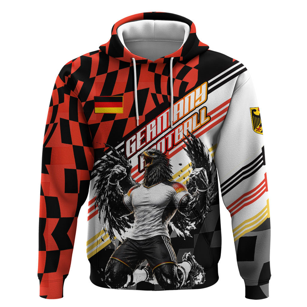 Personalized Germany Football Hoodie Deutschland Power Eagle Mascot - Championship Spirit