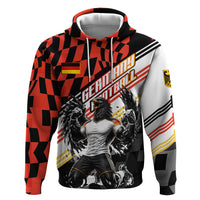 Personalized Germany Football Hoodie Deutschland Power Eagle Mascot - Championship Spirit