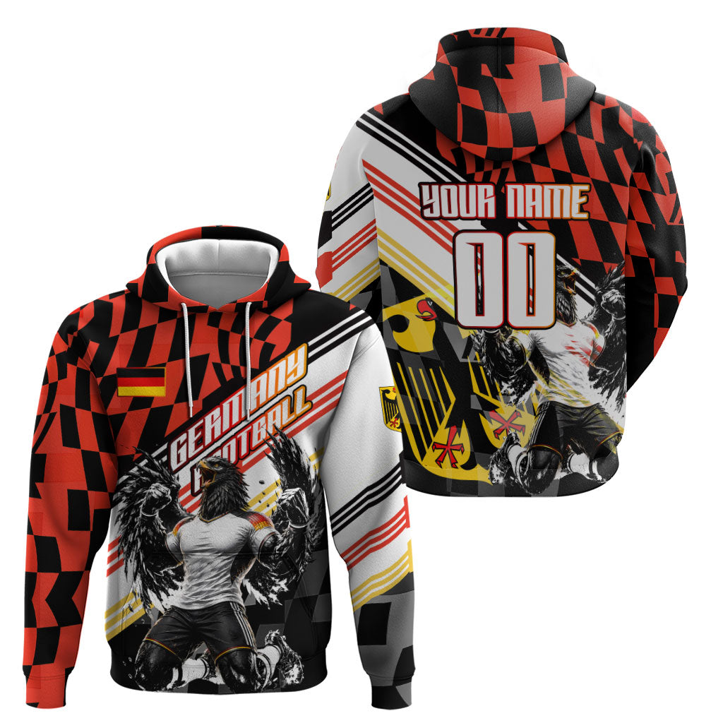 Personalized Germany Football Hoodie Deutschland Power Eagle Mascot - Championship Spirit