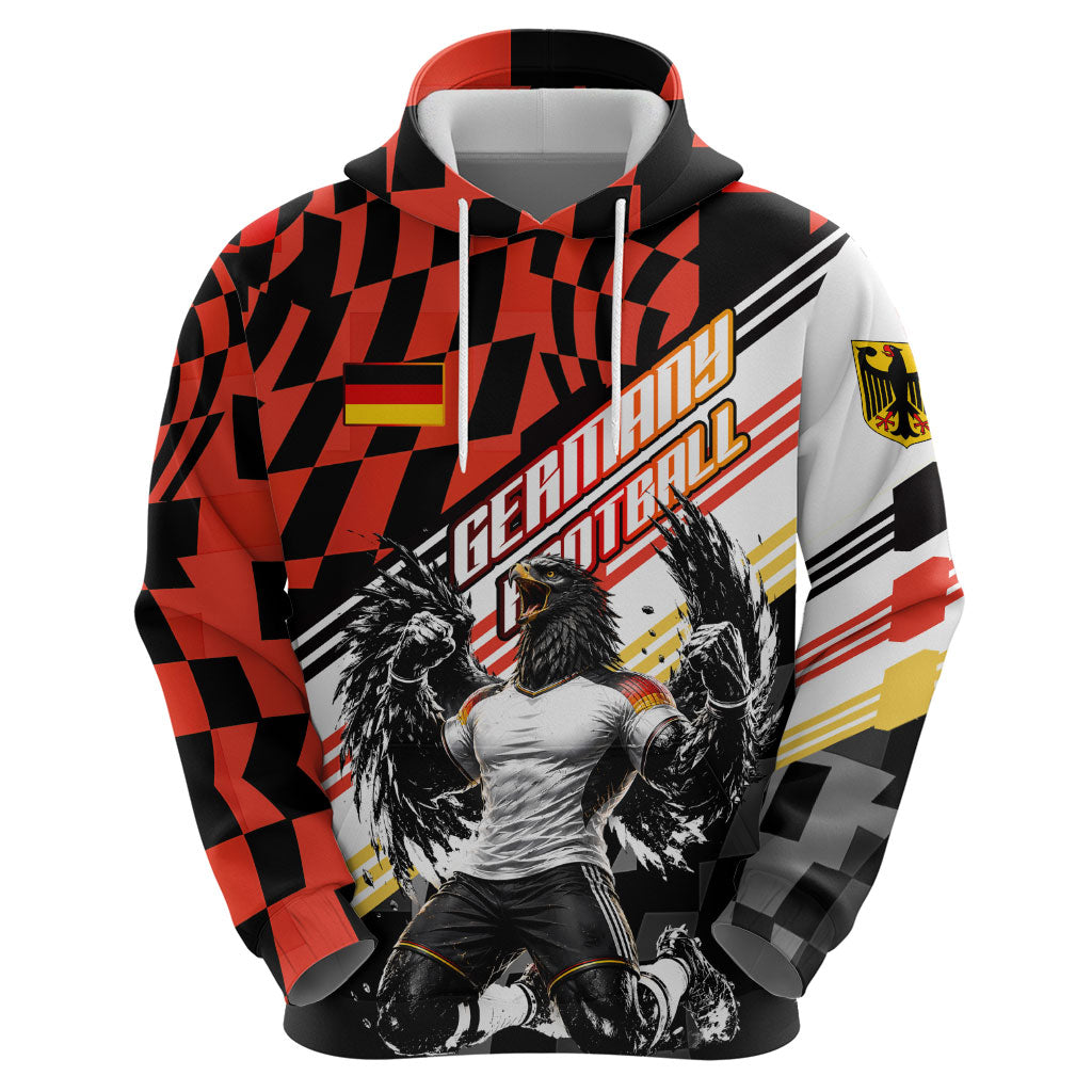 Personalized Germany Football Hoodie Deutschland Power Eagle Mascot - Championship Spirit