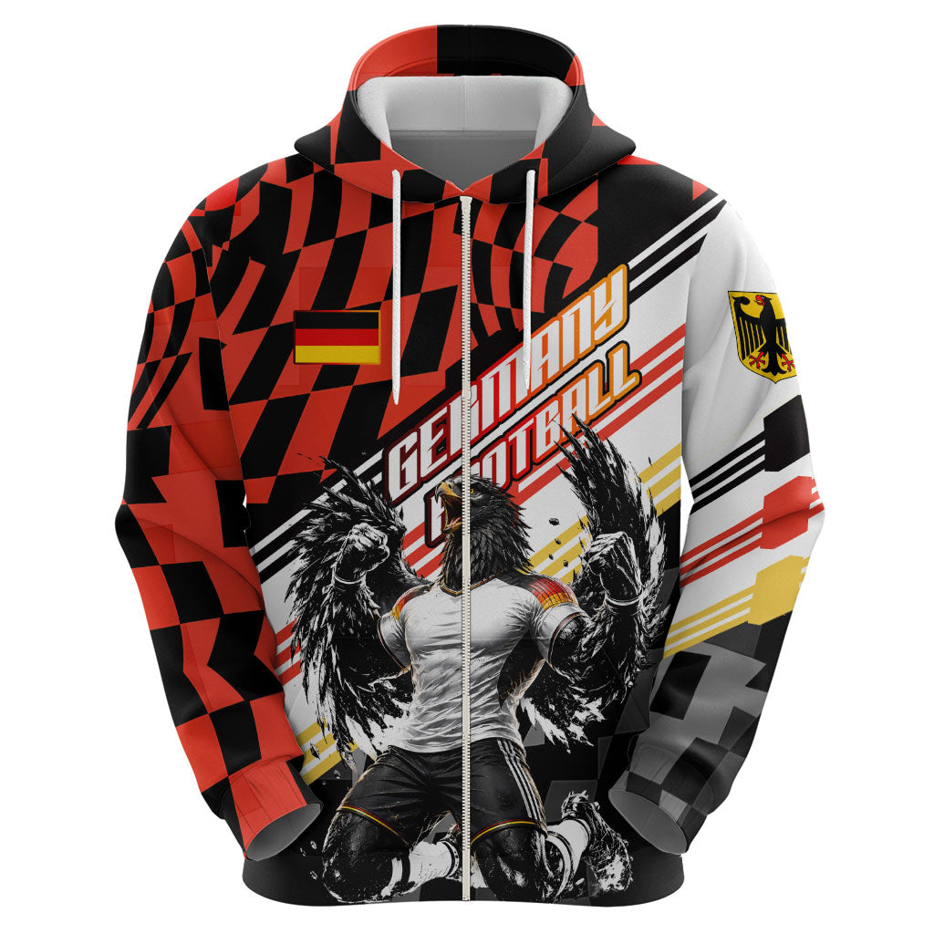 Personalized Germany Football Hoodie Deutschland Power Eagle Mascot - Championship Spirit
