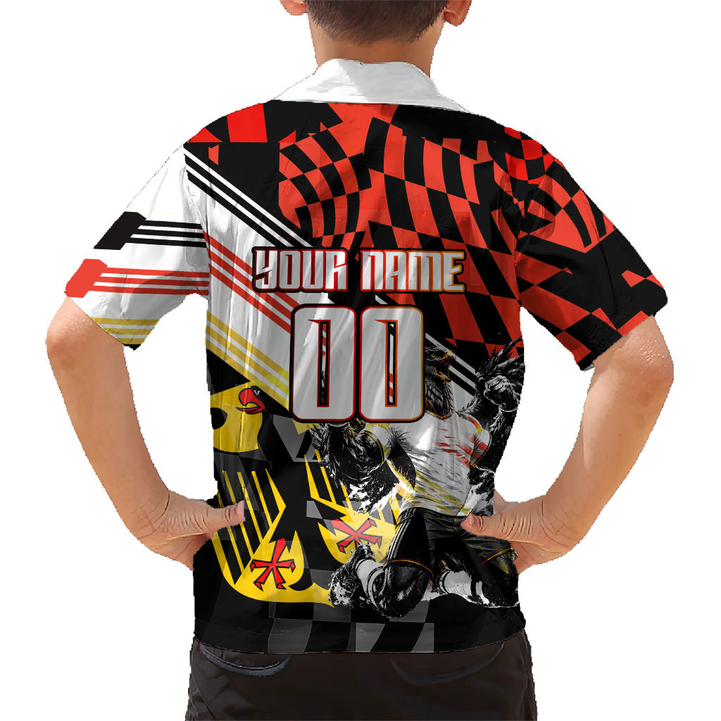 Personalized Germany Football Kid Hawaiian Shirt Deutschland Power Eagle Mascot - Championship Spirit
