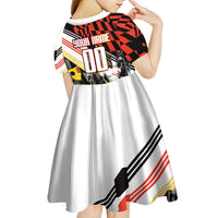 Personalized Germany Football Kid Short Sleeve Dress Deutschland Power Eagle Mascot - Championship Spirit