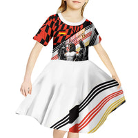 Personalized Germany Football Kid Short Sleeve Dress Deutschland Power Eagle Mascot - Championship Spirit