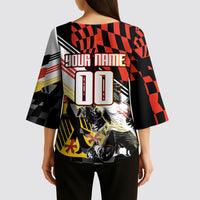 Personalized Germany Football Kimono Sleeve Blouse Deutschland Power Eagle Mascot - Championship Spirit