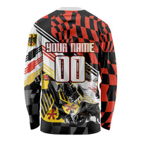 Personalized Germany Football Long Sleeve Shirt Deutschland Power Eagle Mascot - Championship Spirit