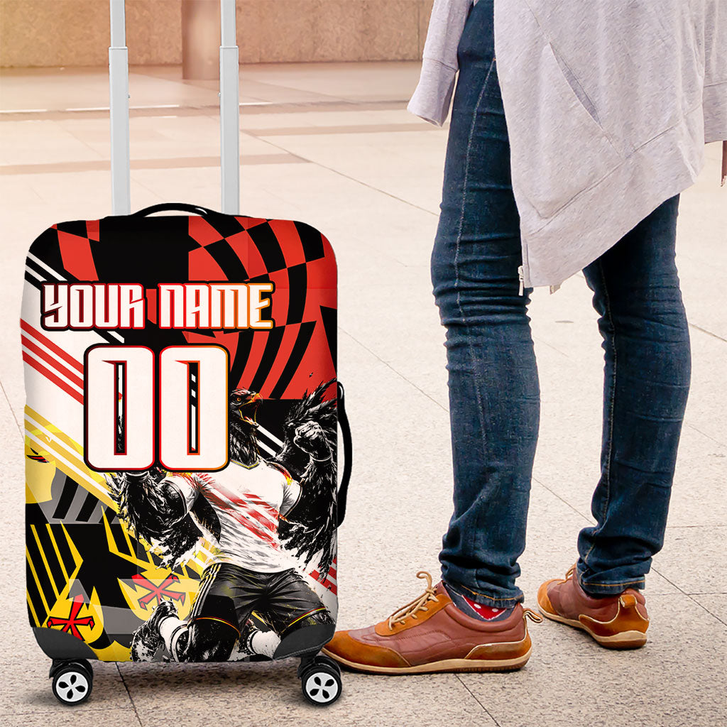 Personalized Germany Football Luggage Cover Deutschland Power Eagle Mascot - Championship Spirit