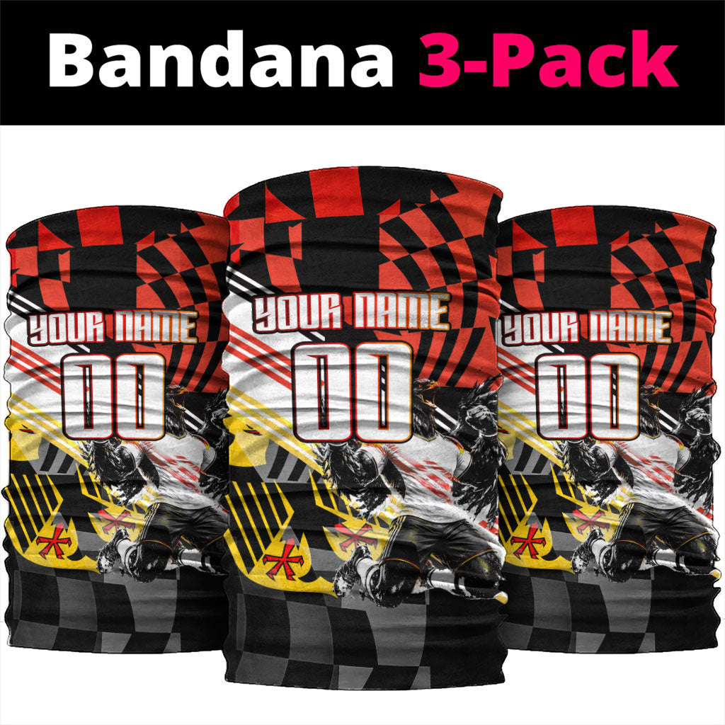 Personalized Germany Football Neck Gaiter Deutschland Power Eagle Mascot - Championship Spirit