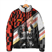 Personalized Germany Football Padded Jacket Deutschland Power Eagle Mascot - Championship Spirit
