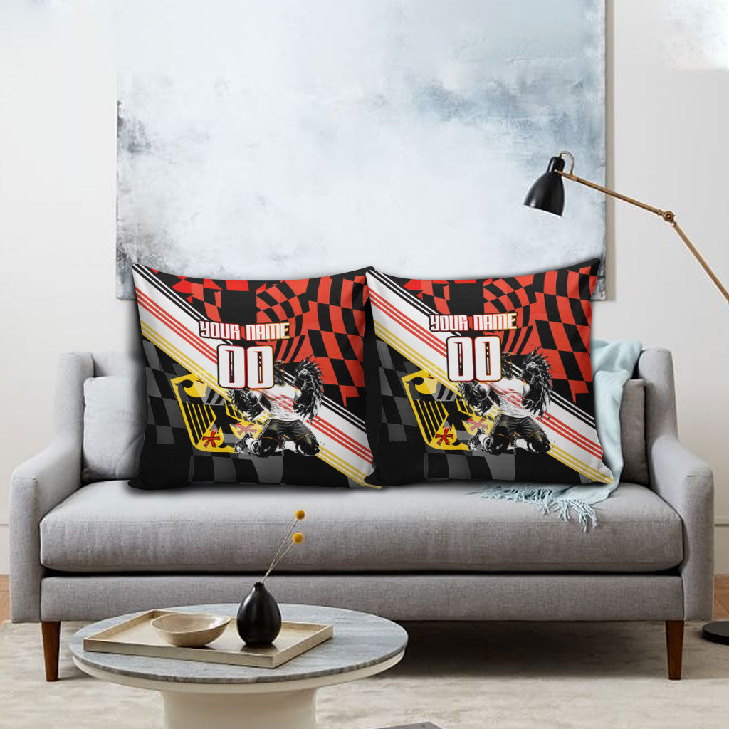 Personalized Germany Football Pillow Cover Deutschland Power Eagle Mascot - Championship Spirit