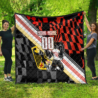 Personalized Germany Football Quilt Deutschland Power Eagle Mascot - Championship Spirit