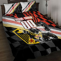 Personalized Germany Football Quilt Bed Set Deutschland Power Eagle Mascot - Championship Spirit
