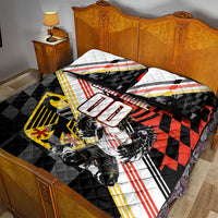 Personalized Germany Football Quilt Bed Set Deutschland Power Eagle Mascot - Championship Spirit