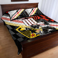 Personalized Germany Football Quilt Bed Set Deutschland Power Eagle Mascot - Championship Spirit