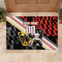 Personalized Germany Football Rubber Doormat Deutschland Power Eagle Mascot - Championship Spirit