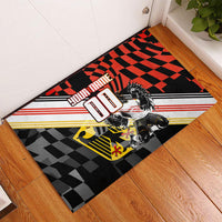 Personalized Germany Football Rubber Doormat Deutschland Power Eagle Mascot - Championship Spirit