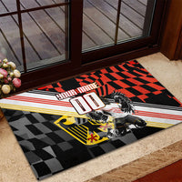 Personalized Germany Football Rubber Doormat Deutschland Power Eagle Mascot - Championship Spirit