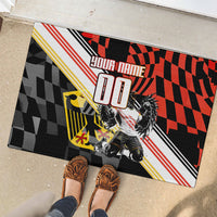 Personalized Germany Football Rubber Doormat Deutschland Power Eagle Mascot - Championship Spirit