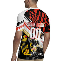 Personalized Germany Football Rugby Jersey Deutschland Power Eagle Mascot - Championship Spirit