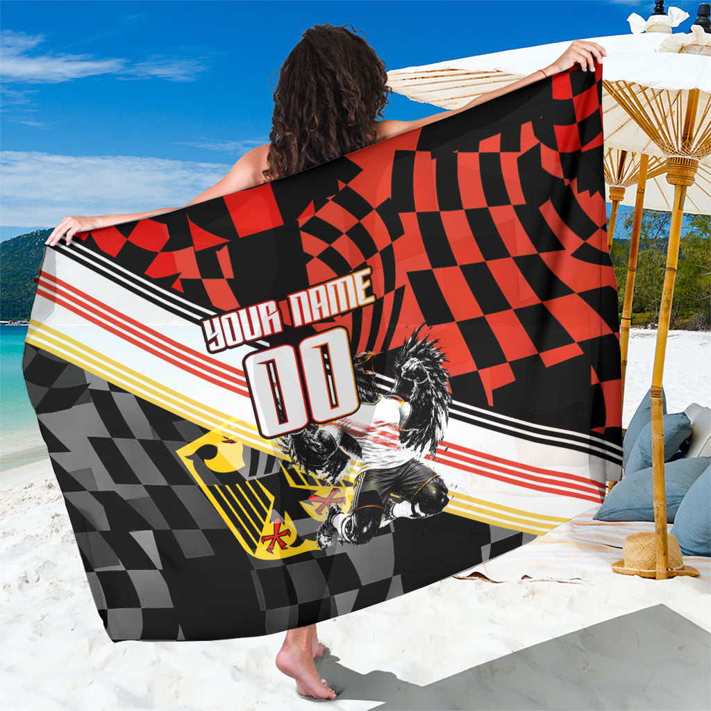 Personalized Germany Football Sarong Deutschland Power Eagle Mascot - Championship Spirit
