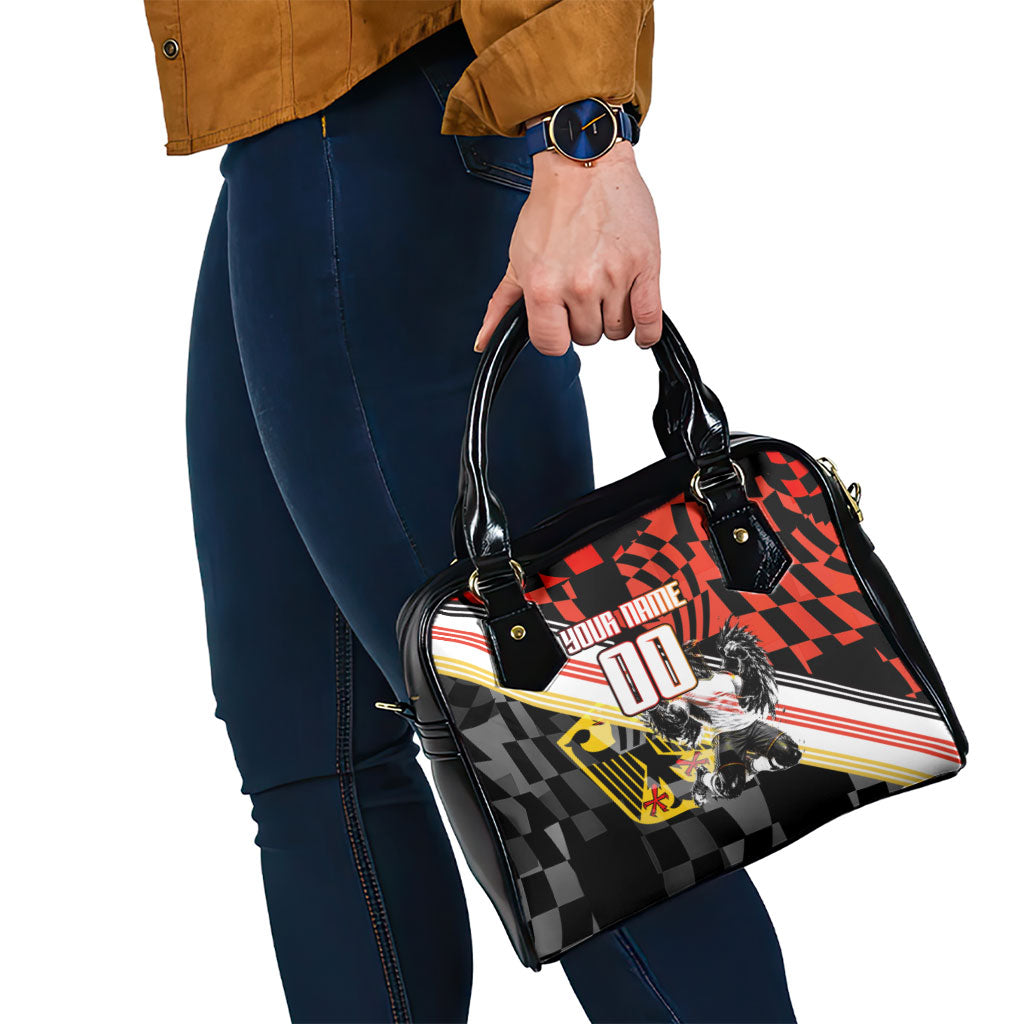 Personalized Germany Football Shoulder Handbag Deutschland Power Eagle Mascot - Championship Spirit