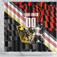 Personalized Germany Football Shower Curtain Deutschland Power Eagle Mascot - Championship Spirit