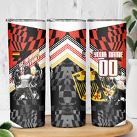 Personalized Germany Football Skinny Tumbler Deutschland Power Eagle Mascot - Championship Spirit