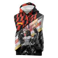 Personalized Germany Football Sleeveless Hoodie Deutschland Power Eagle Mascot - Championship Spirit