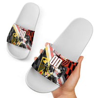 Personalized Germany Football Slide Sandals Deutschland Power Eagle Mascot - Championship Spirit