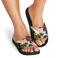 Personalized Germany Football Slide Sandals Deutschland Power Eagle Mascot - Championship Spirit