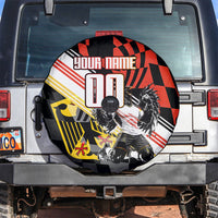 Personalized Germany Football Spare Tire Cover Deutschland Power Eagle Mascot - Championship Spirit