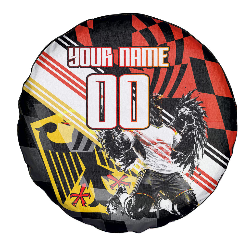 Personalized Germany Football Spare Tire Cover Deutschland Power Eagle Mascot - Championship Spirit