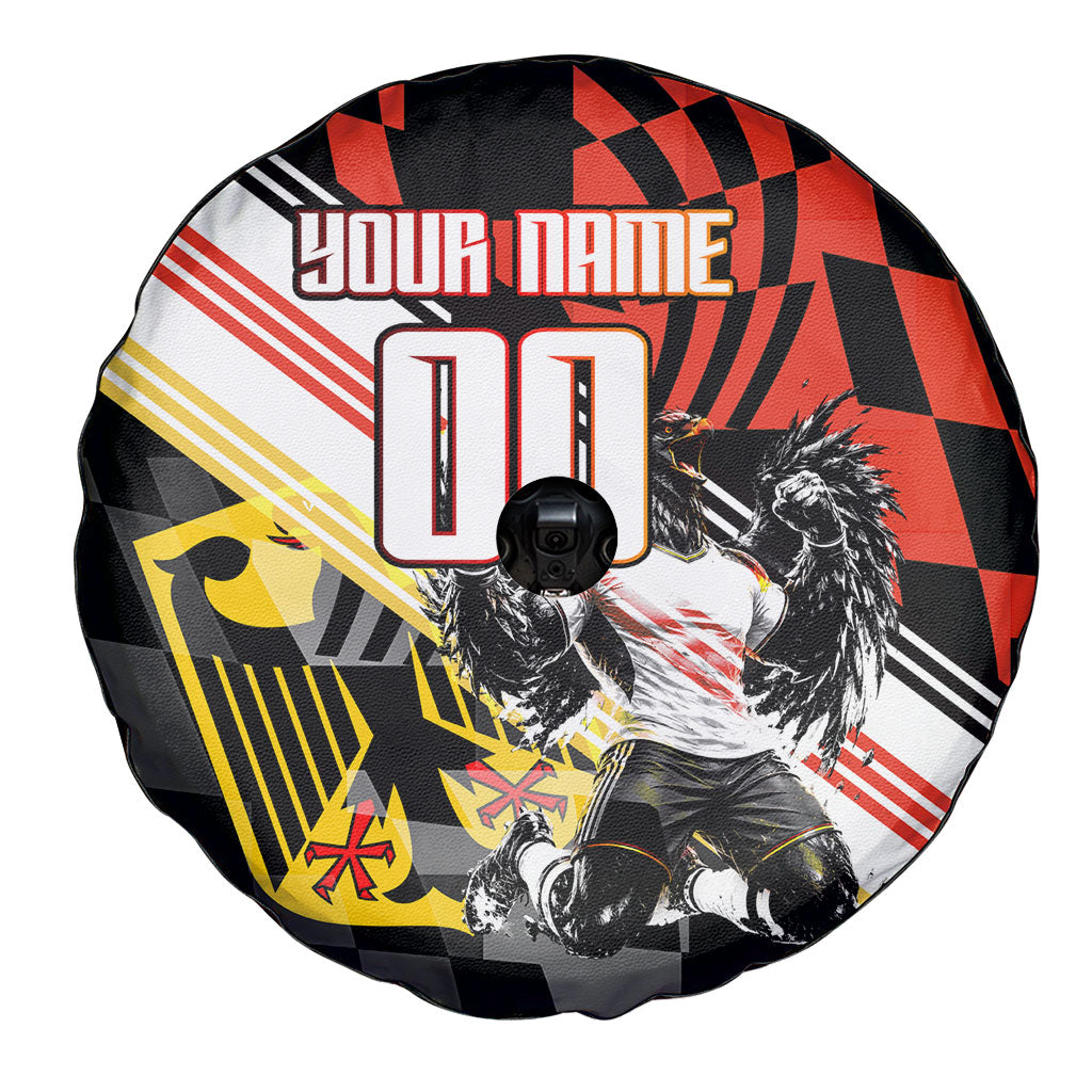Personalized Germany Football Spare Tire Cover Deutschland Power Eagle Mascot - Championship Spirit