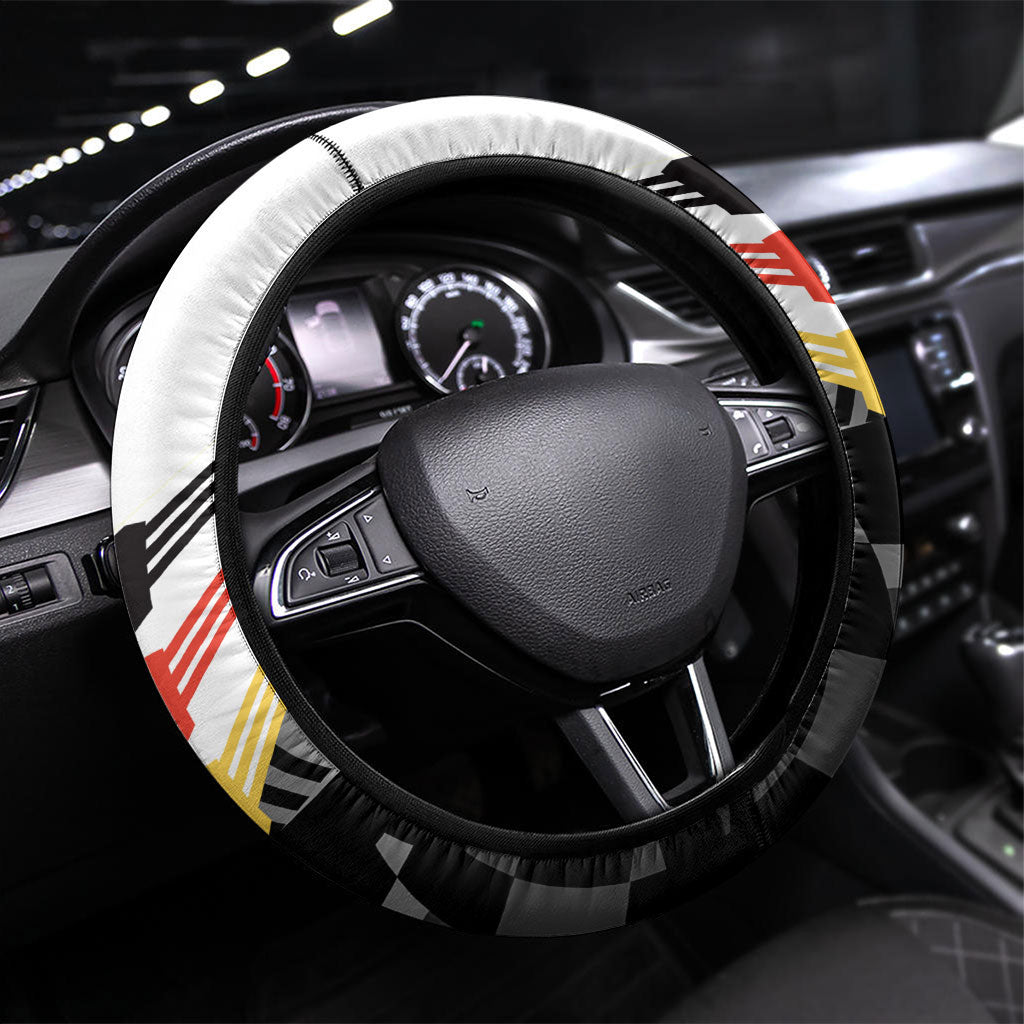 Germany Football Steering Wheel Cover Deutschland Power Eagle Mascot - Championship Spirit
