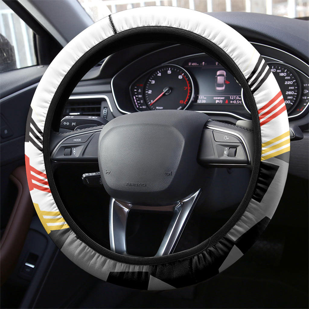 Germany Football Steering Wheel Cover Deutschland Power Eagle Mascot - Championship Spirit