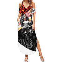 Personalized Germany Football Summer Maxi Dress Deutschland Power Eagle Mascot - Championship Spirit