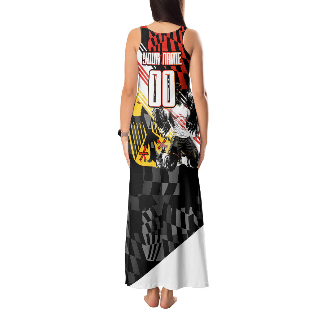 Personalized Germany Football Tank Maxi Dress Deutschland Power Eagle Mascot - Championship Spirit