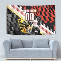 Personalized Germany Football Tapestry Deutschland Power Eagle Mascot - Championship Spirit