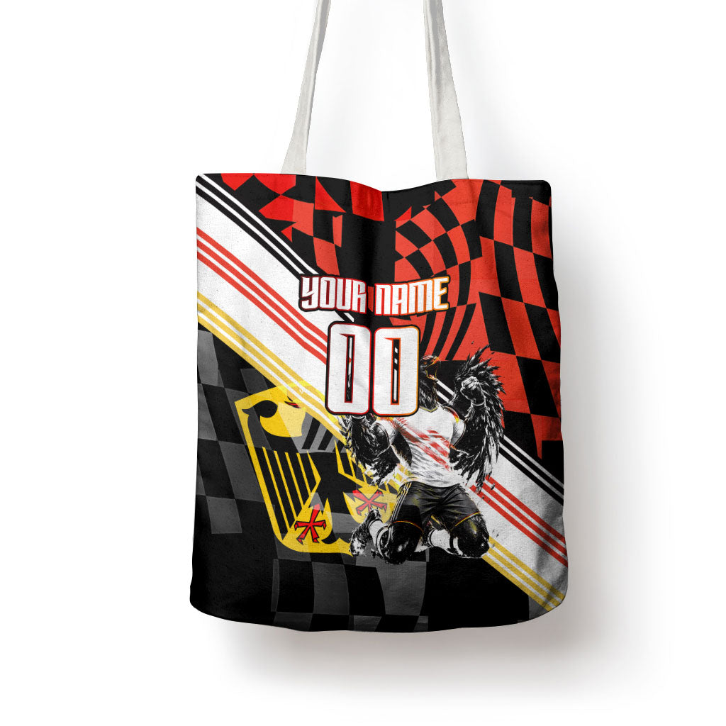 Personalized Germany Football Tote Bag Deutschland Power Eagle Mascot - Championship Spirit