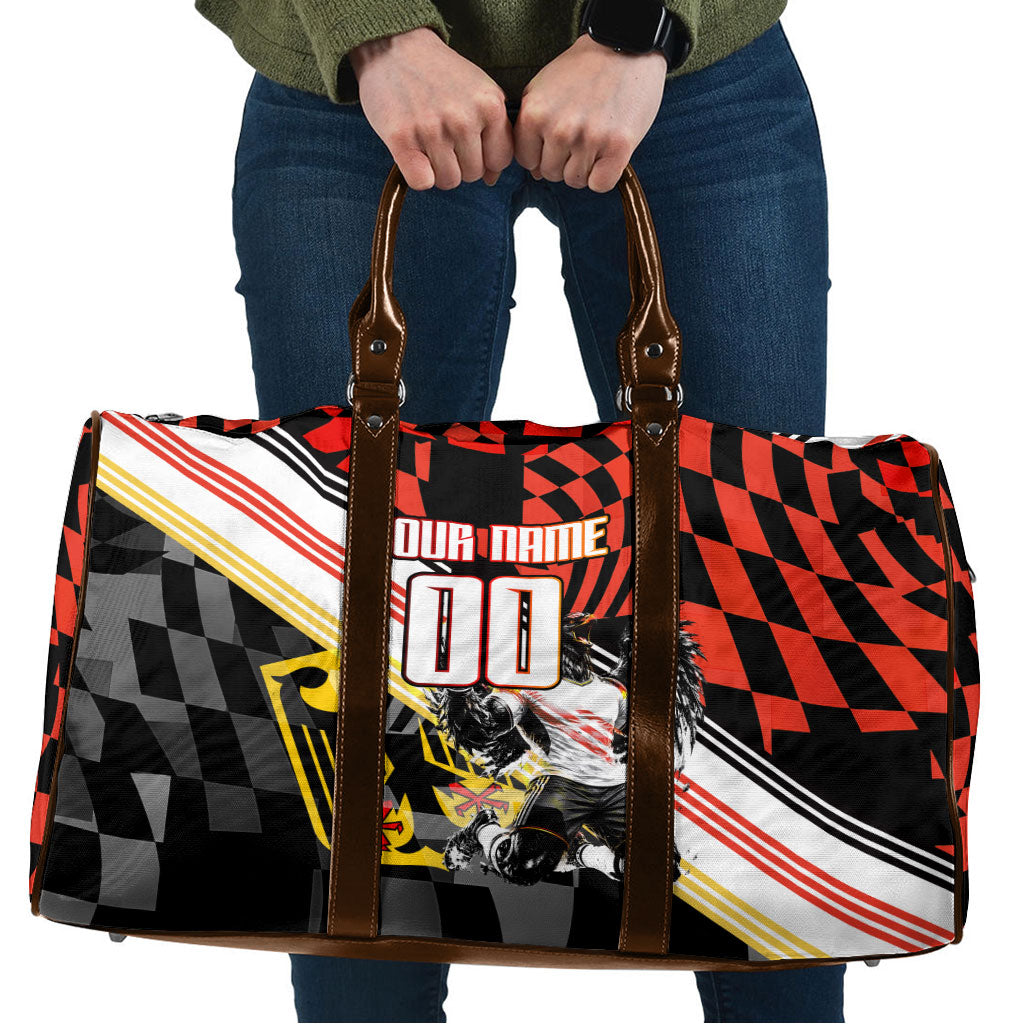 Personalized Germany Football Travel Bag Deutschland Power Eagle Mascot - Championship Spirit