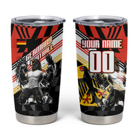 Personalized Germany Football Tumbler Cup Deutschland Power Eagle Mascot - Championship Spirit