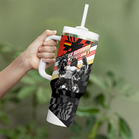 Personalized Germany Football Tumbler With Handle Deutschland Power Eagle Mascot - Championship Spirit