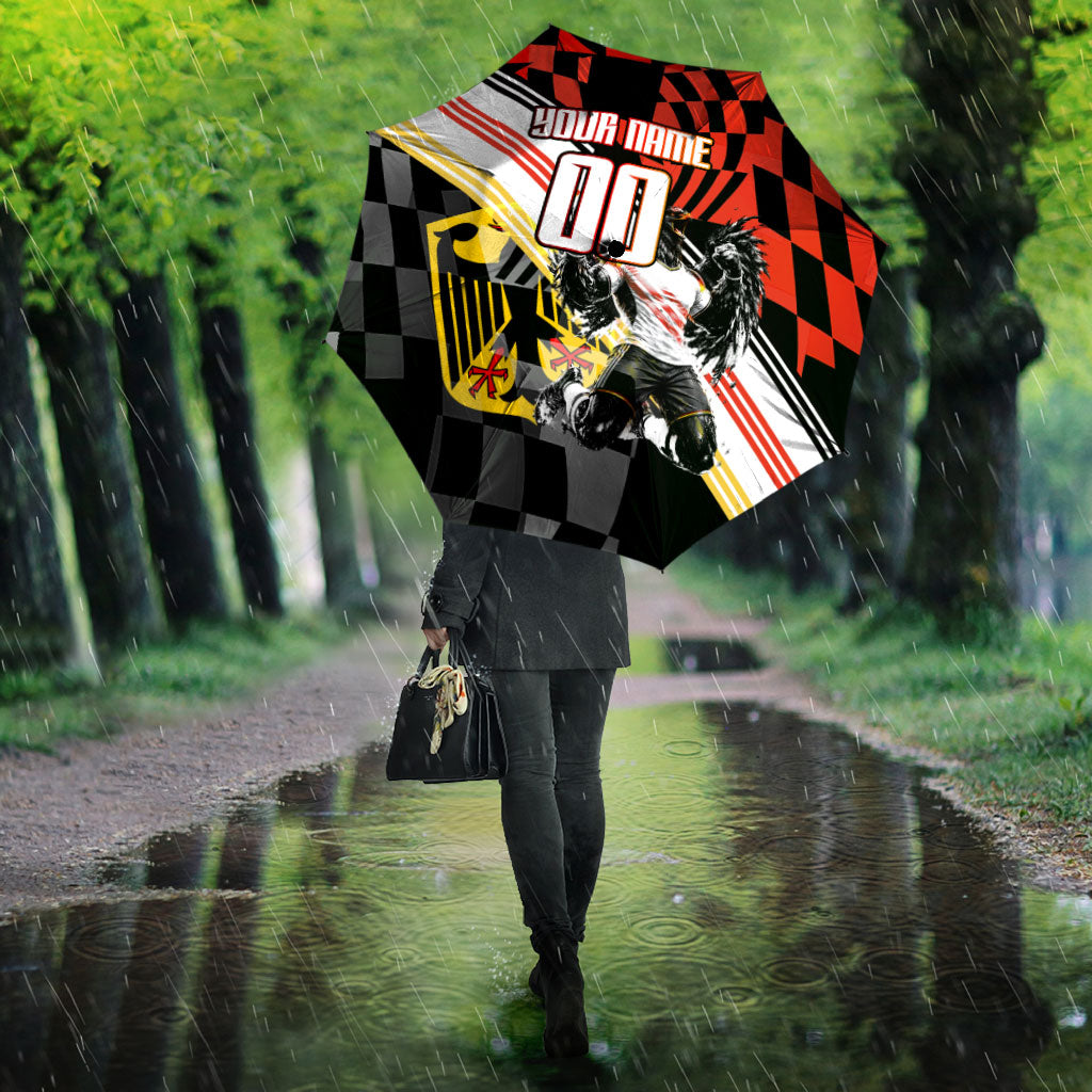 Personalized Germany Football Umbrella Deutschland Power Eagle Mascot - Championship Spirit