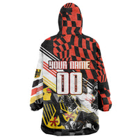 Personalized Germany Football Wearable Blanket Hoodie Deutschland Power Eagle Mascot - Championship Spirit