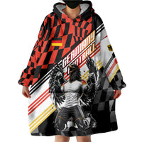 Personalized Germany Football Wearable Blanket Hoodie Deutschland Power Eagle Mascot - Championship Spirit