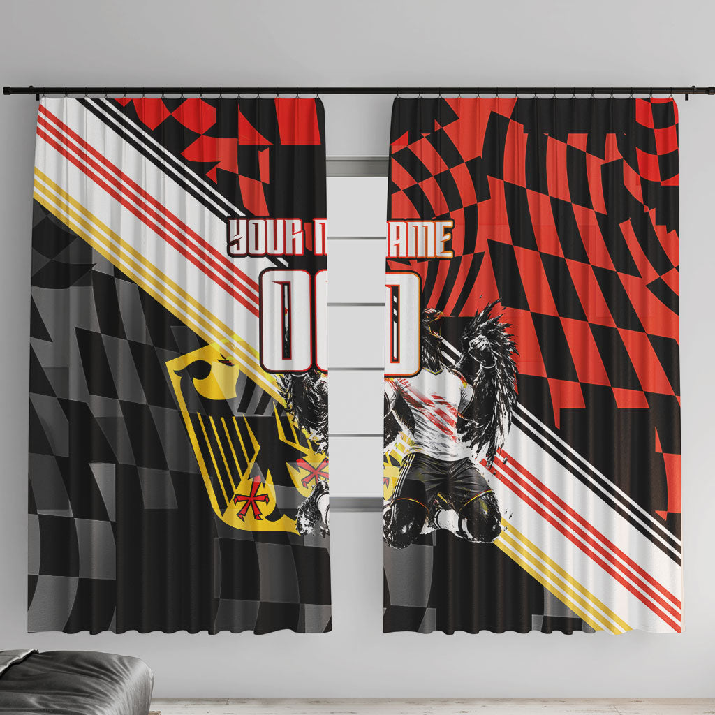 Personalized Germany Football Window Curtain Deutschland Power Eagle Mascot - Championship Spirit