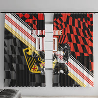 Personalized Germany Football Window Curtain Deutschland Power Eagle Mascot - Championship Spirit