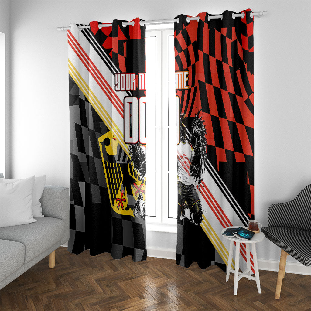 Personalized Germany Football Window Curtain Deutschland Power Eagle Mascot - Championship Spirit