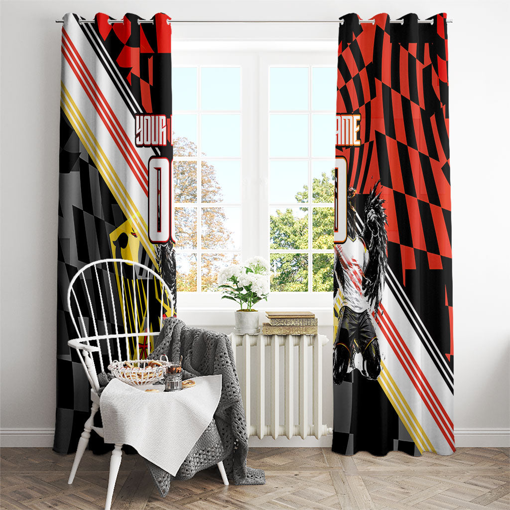 Personalized Germany Football Window Curtain Deutschland Power Eagle Mascot - Championship Spirit
